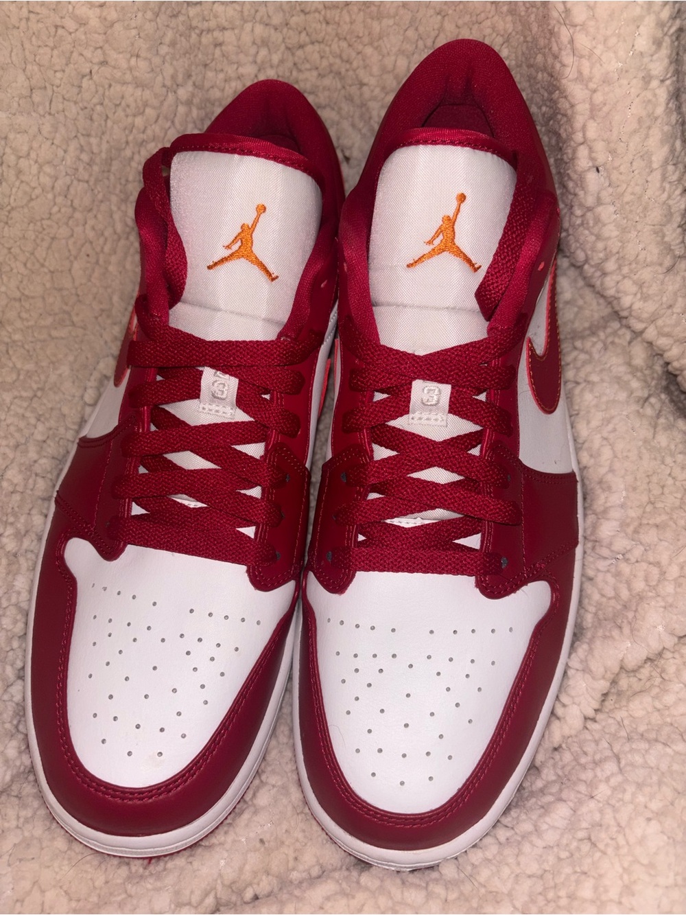 Nike Air Jordan 1 Low Gym Red White Men’s Size 13 US 553558-601 2013